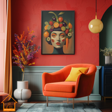 70s style PRINTABLE WALL ART, 4 Unique Vintage Design Prints, Retro Midcentury Wall Decor, Arcimboldo style