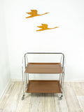 Walnut 1960s FOLDING BAR CART by Bremshey Westgermany