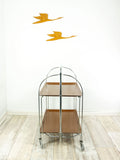 Walnut 1960s FOLDING BAR CART by Bremshey Westgermany