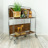 Walnut 1960s FOLDING BAR CART by Bremshey Westgermany