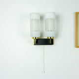 Original 1960s DOUBLE Bubble Glass SCONCE by NEUHAUS Westgermany