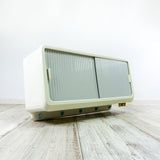 Rare off-white gray 1960s Medicine Bathroom WALL CABINET with sliding doors