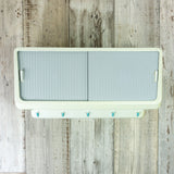 Rare off-white gray 1960s Medicine Bathroom WALL CABINET with sliding doors