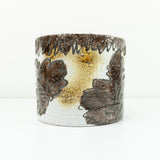 Lovely 70s CERAMIC PLANTER by MAREI Westgermany, handpainted leaves relief
