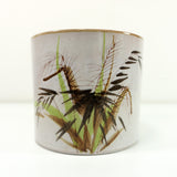 1970s CERAMIC PLANTER by MAREI Westgerman pottery, handpainted brown beige white