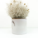 1970s CERAMIC PLANTER by MAREI Westgerman pottery, handpainted brown beige white