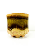 Exceptional 1960s-70s CERAMIC PLANTER by Übelacker 216-15, brown olive yellow