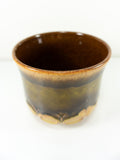 Exceptional 1960s-70s CERAMIC PLANTER by Übelacker 216-15, brown olive yellow