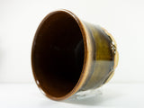 Exceptional 1960s-70s CERAMIC PLANTER by Übelacker 216-15, brown olive yellow