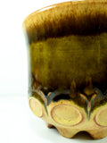 Exceptional 1960s-70s CERAMIC PLANTER by Übelacker 216-15, brown olive yellow