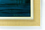 Framed VINTAGE SEASCAPE PRINT of a midcentury oil painting, ca. 1960s