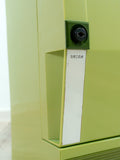 Pale moss green 1970s lockable BATHROOM MEDICINE CABINET with 2 drawers