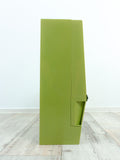 Pale moss green 1970s lockable BATHROOM MEDICINE CABINET with 2 drawers