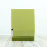Pale moss green 1970s lockable BATHROOM MEDICINE CABINET with 2 drawers