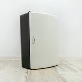 1960s Black White ITALIAN DESIGN Medicine Cabinet by Plastic Press Milano