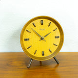 1960s teak MIDCENTURY TABLE CLOCK by Kienzle, mechanical movement