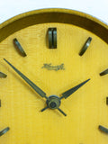 1960s teak MIDCENTURY TABLE CLOCK by Kienzle, mechanical movement