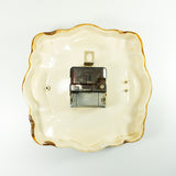 70s Orange Beige Golden CERAMIC CLOCK by JUNGHANS Studio 2000