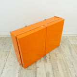 Ultra Rare! XXL 1970s Italian orange MEDICINE CABINET by Carrara & Matta