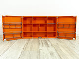 Ultra Rare! XXL 1970s Italian orange MEDICINE CABINET by Carrara & Matta