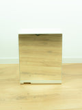 Minimalist 1970s white midcentury bathroom MEDICINE CABINET one MIRROR door