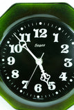 Moss Green Orange Black 1970s MIDCENTURY WALL CLOCK By Heges