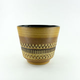LARGE 1960s embossed CLINKER PLANTER Sgraffito