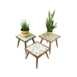 1960s Ceramic MOSAIC PLANT STOOL in 3 variations