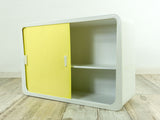 1960s VANILLA yellow BATHROOM Medicine CABINET with sliding doors