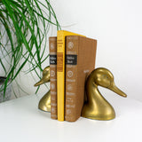 Pair of 1960s BRASS DUCK BOOKENDS