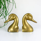 Pair of 1960s BRASS DUCK BOOKENDS