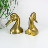Pair of 1960s BRASS DUCK BOOKENDS