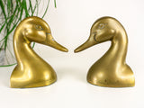 Pair of 1960s BRASS DUCK BOOKENDS