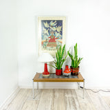 1970s Glossy Red DANISH MIDCENTURY POTTERY Table Lamp