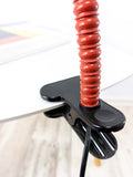 1980s IKEA Memphis Style CLAMP-ON LAMP K9701 in burgundy black