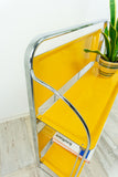Iconic egg-yolk 1970s FOLDABLE SERVING TROLLEY Dinett by Bremshey