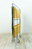 Iconic egg-yolk 1970s FOLDABLE SERVING TROLLEY Dinett by Bremshey