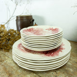 Rare 1930s vintage ENGLISH "HADDON HALL" rose pink Tableware by Johnson Brothers