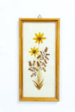 Pair of handmade 1960s DRIED FLOWERS wall art pictures