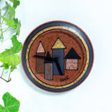 1980s German handpainted ceramic WALL CLOCK by KMK West Germany