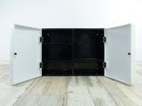 1960s Black White ITALIAN MEDICINE CABINET by Plastic Press Milano 1 of 2