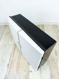 1960s Black White ITALIAN MEDICINE CABINET by Plastic Press Milano 1 of 2