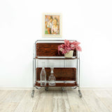 1960s Midcentury Trolley Rosewood FOLDING CART by Bremshey Westgermany