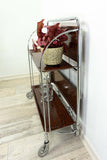 1960s Midcentury Trolley Rosewood FOLDING CART by Bremshey Westgermany