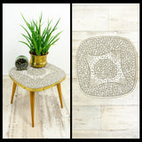Square 60s midcentury MOSAIC SIDE TABLE plant stand Westgermany