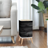 Black & Gray Faux Wood Backdrop – Supremetones Retro Square Trash Can