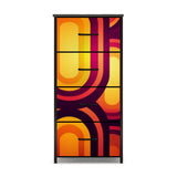 Atomic Era Storage Dresser – Midcentury Modern 4-Drawer Fabric Cabinet