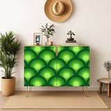 Green Shades Retro Bean Bag Chair Cover - Colorful Lounge Living Room Seat