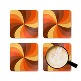 Retro 70s Corkwood Coaster Set | Midcentury Home Decor, Eco-Friendly Gift