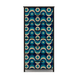 Retro 60s Blue Beige Black Fabric Drawer Dresser – MCM Steel Frame Cabinet